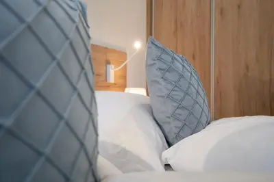 Ein Bett oder Betten in einem Zimmer der Unterkunft Ostseecamp Lübecker Bucht Ferienhaus 