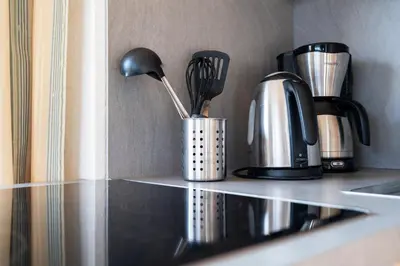 Kaffee-/Teezubehör in der Unterkunft Wohnpark am Mühlenteich - Appartement 29