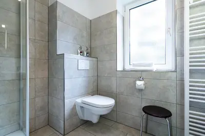 Ein Badezimmer in der Unterkunft Wohnpark am Mühlenteich - Appartement 29