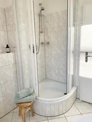 Ein Badezimmer in der Unterkunft Turmresidenz 6 KaMare - 300m zum Strand