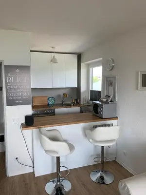 Küche/Küchenzeile in der Unterkunft Apartment am See