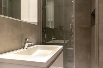 Ein Badezimmer in der Unterkunft Ferienwohnung Pier View