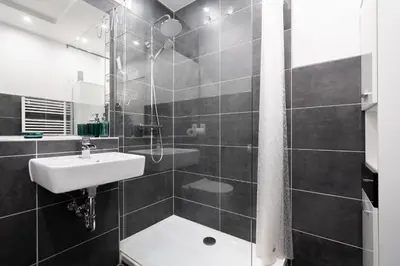 Ein Badezimmer in der Unterkunft Panoramic App A02-9 Schick-Lounge