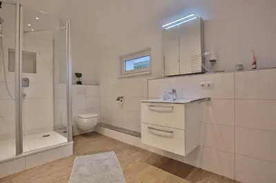 Ein Badezimmer in der Unterkunft Hannas Strandhaus App C