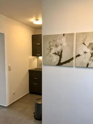 Küche/Küchenzeile in der Unterkunft Erdgeschoss-Appartement mit Seeterasse