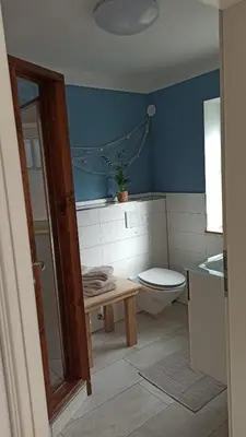 Ein Badezimmer in der Unterkunft FeWo mit Heimatgefühl