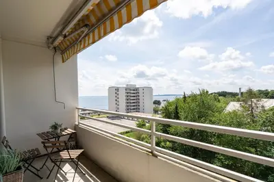 Ein Balkon oder eine Terrasse in der Unterkunft Ferienpark Sierksdorf App 734 - Strandlage