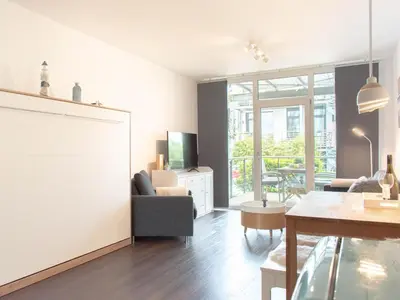 Ein Sitzbereich in der Unterkunft Ferienwohnung 54 Grad Nord App 8