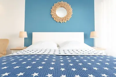 Ein Bett oder Betten in einem Zimmer der Unterkunft Haus Meeresstrand Gestrandet