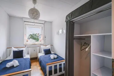 Ein Bett oder Betten in einem Zimmer der Unterkunft Sadebo Traveblick