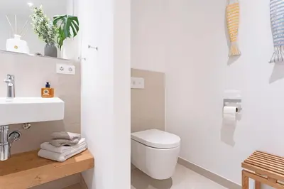 Ein Badezimmer in der Unterkunft View 91 Strandliebe
