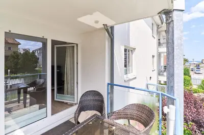 Ein Balkon oder eine Terrasse in der Unterkunft Hansa Residenz II Hansa-Residenz II Appartement 9