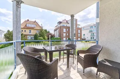 Ein Balkon oder eine Terrasse in der Unterkunft Hansa Residenz II Hansa-Residenz II Appartement 9
