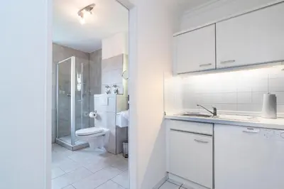 Ein Badezimmer in der Unterkunft Wohnpark am Mühlenteich - Appartement 17
