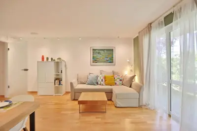 Ein Sitzbereich in der Unterkunft Wohldkamp 4 Appartement 5