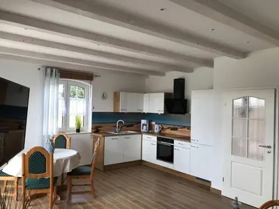 Küche/Küchenzeile in der Unterkunft Neu! Strandnah XXL bis 12 Pers2Kinder Haus AB