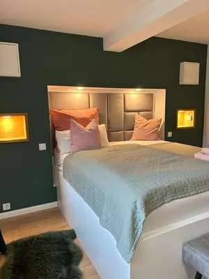 Ein Bett oder Betten in einem Zimmer der Unterkunft Appartement fliegender Hirsch