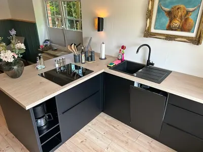 Küche/Küchenzeile in der Unterkunft Appartement fliegender Hirsch