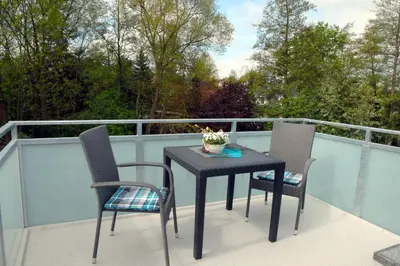 Ein Balkon oder eine Terrasse in der Unterkunft Seeschwalbe