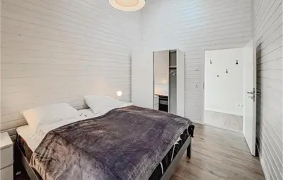 Ein Bett oder Betten in einem Zimmer der Unterkunft Lovely Home In Krems Iiwarderbrück