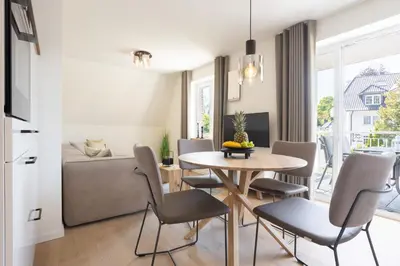Ein Sitzbereich in der Unterkunft Villa Dornkamp 3