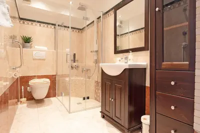 Ein Badezimmer in der Unterkunft Meerblick Lounge