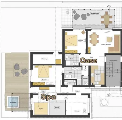Grundriss der Unterkunft Wellness House Oase Spa mit Whirlpool