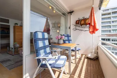 Ein Balkon oder eine Terrasse in der Unterkunft Ferienpark Sierksdorf App 537 - Strandlage
