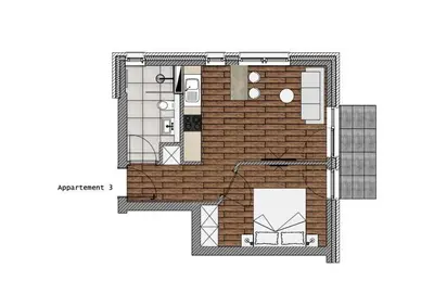 Grundriss der Unterkunft Sturmfrei Suite 1