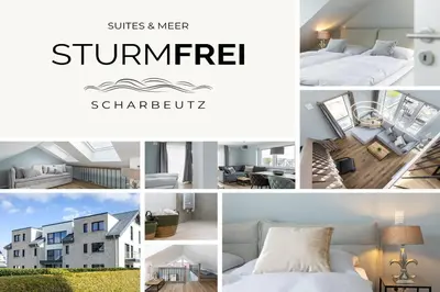Ein Bett oder Betten in einem Zimmer der Unterkunft Sturmfrei Suite 1