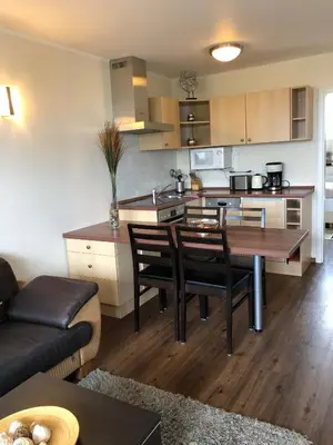 Küche/Küchenzeile in der Unterkunft Maris Ferienwohnung Nr 46